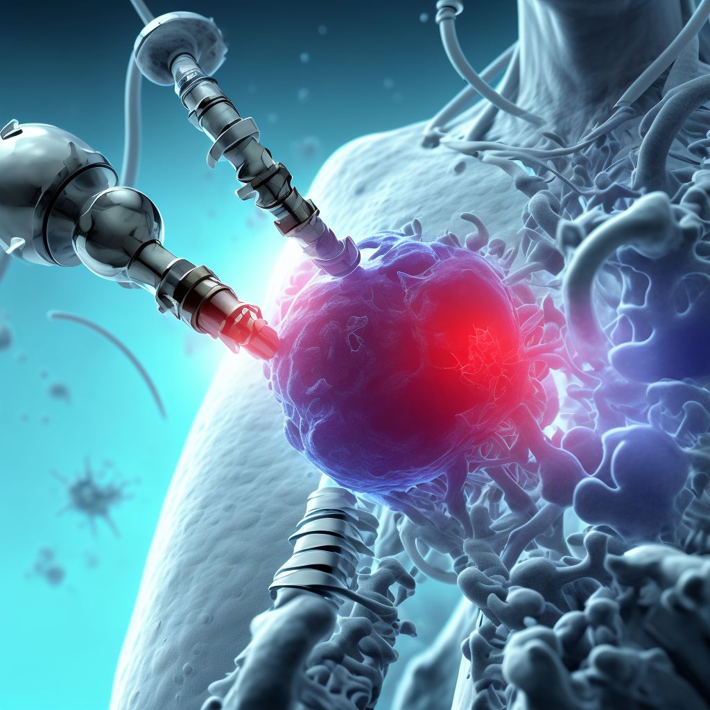 Infection and inflammatory reaction due to internal fixation device of unspecified bone of arm, sequela digital illustration