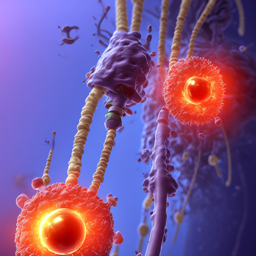 Infection and inflammatory reaction due to internal fixation device of unspecified bone of leg, sequela digital illustration