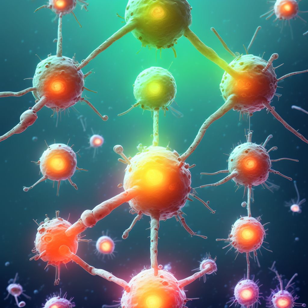 Infection and inflammatory reaction due to internal fixation device of other site, sequela digital illustration