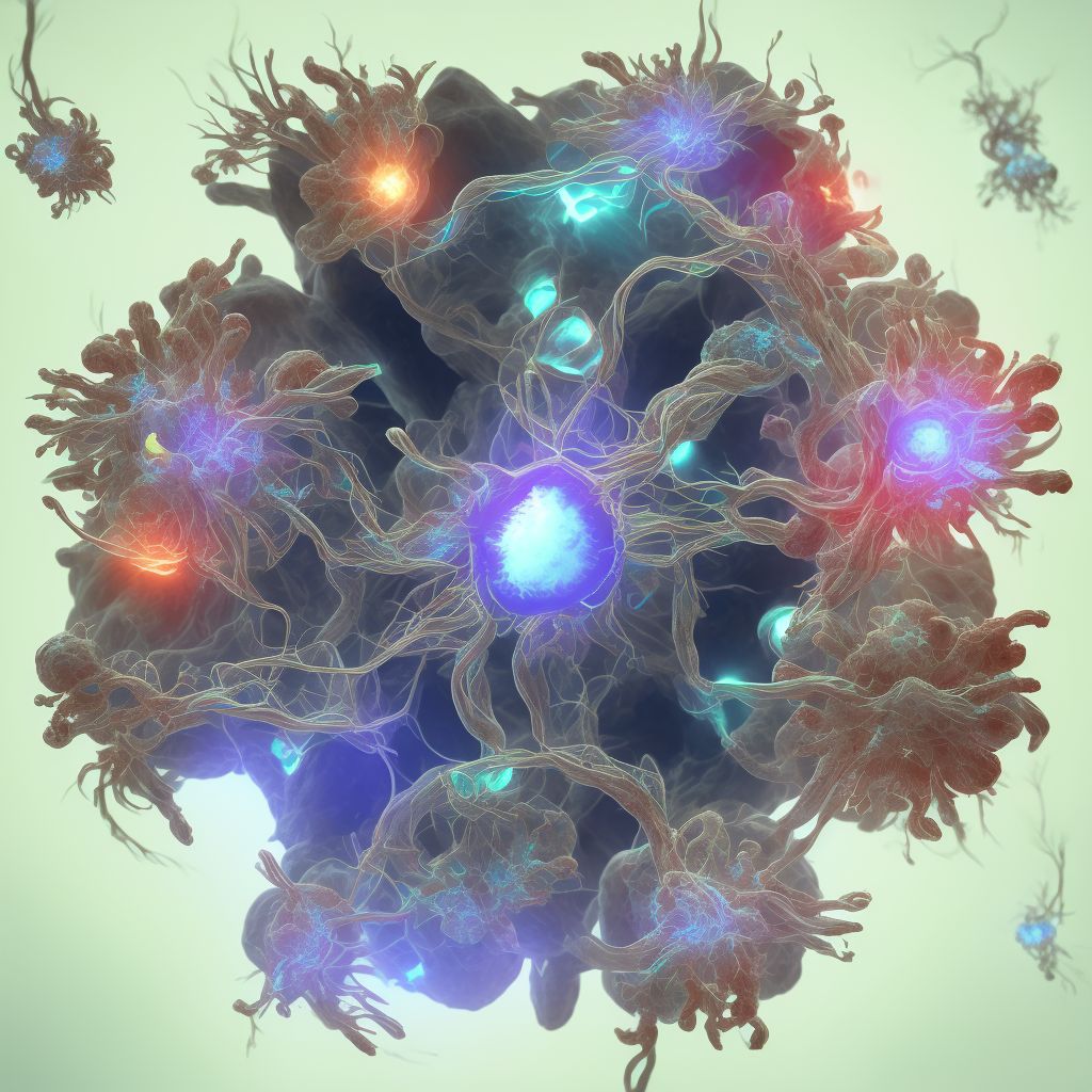 Displacement of implanted electronic neurostimulator of spinal cord electrode (lead), sequela digital illustration