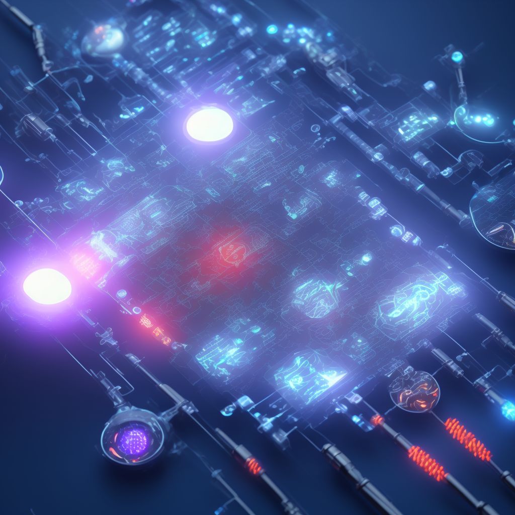 Displacement of implanted electronic neurostimulator, generator, sequela digital illustration