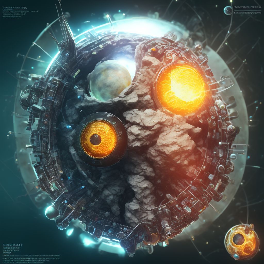 Breakdown (mechanical) of prosthetic orbit of right eye, sequela digital illustration