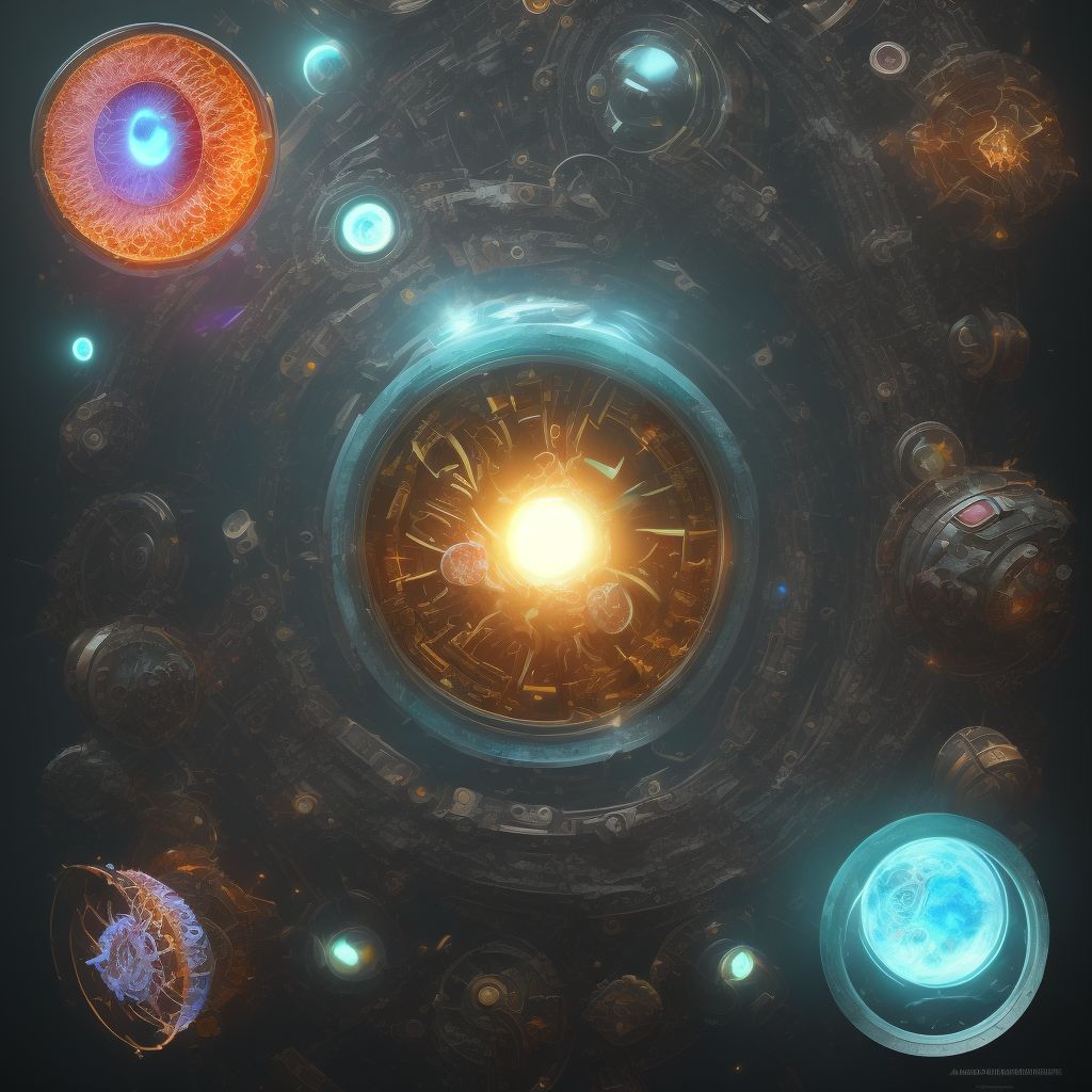 Breakdown (mechanical) of prosthetic orbit of left eye, sequela digital illustration