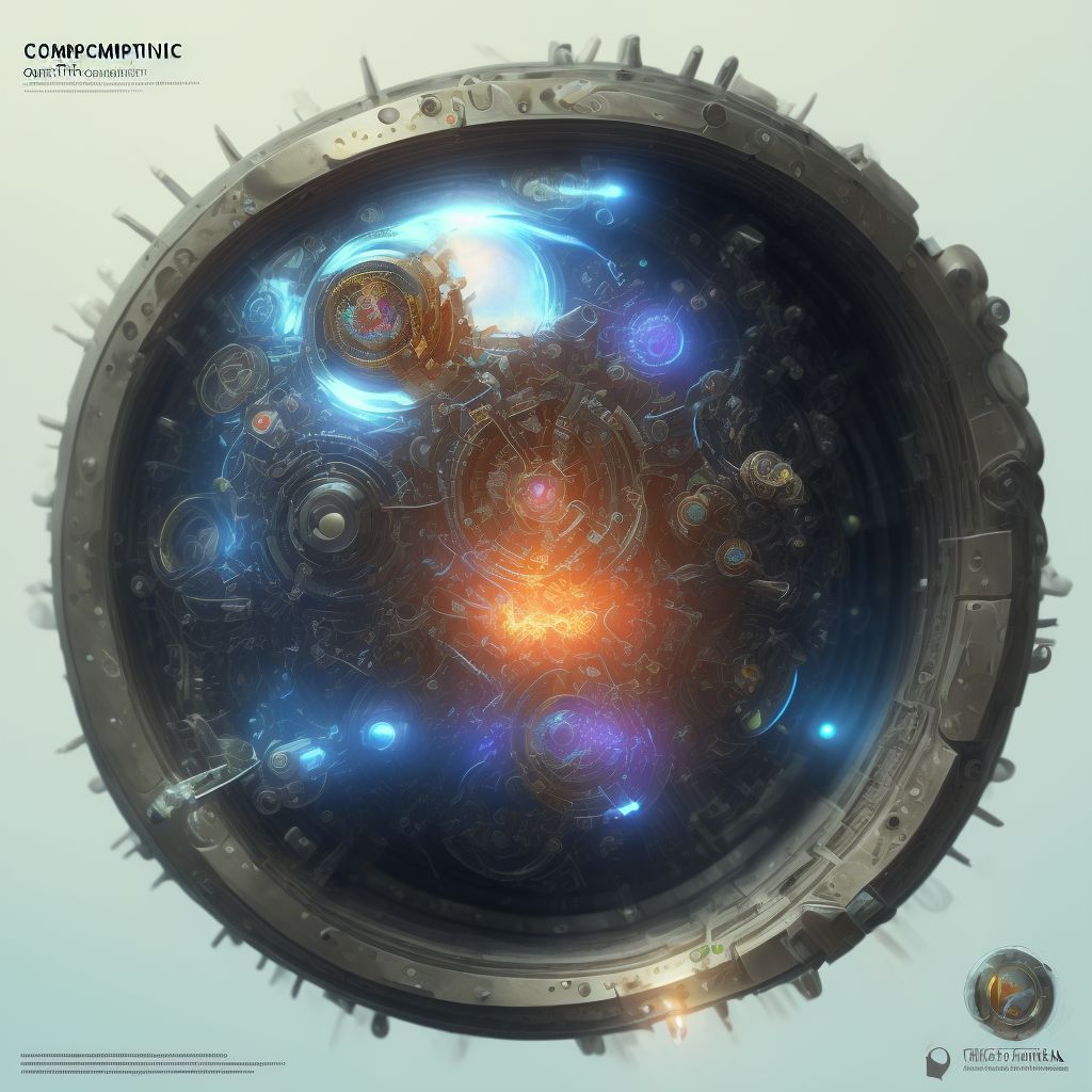 Other mechanical complication of prosthetic orbit of left eye, sequela digital illustration