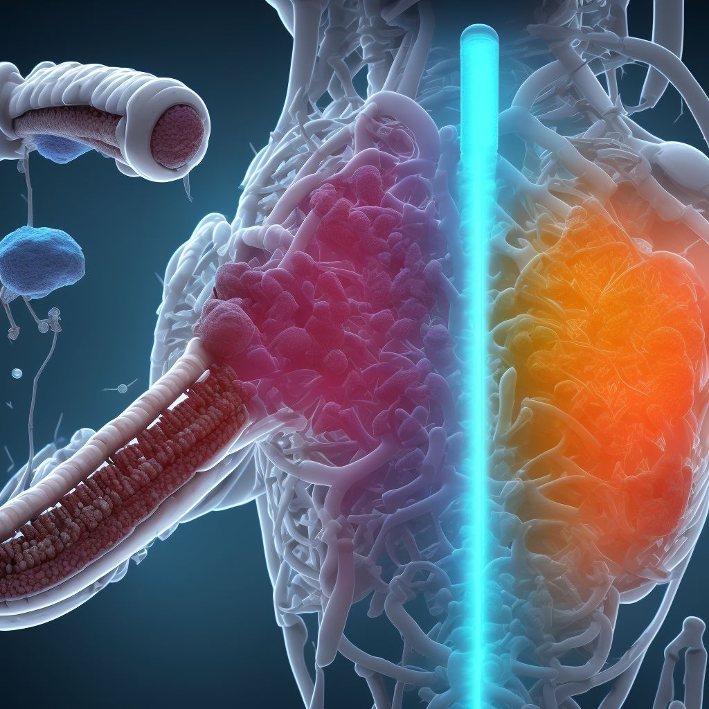 Breakdown (mechanical) of esophageal anti-reflux device, initial encounter digital illustration