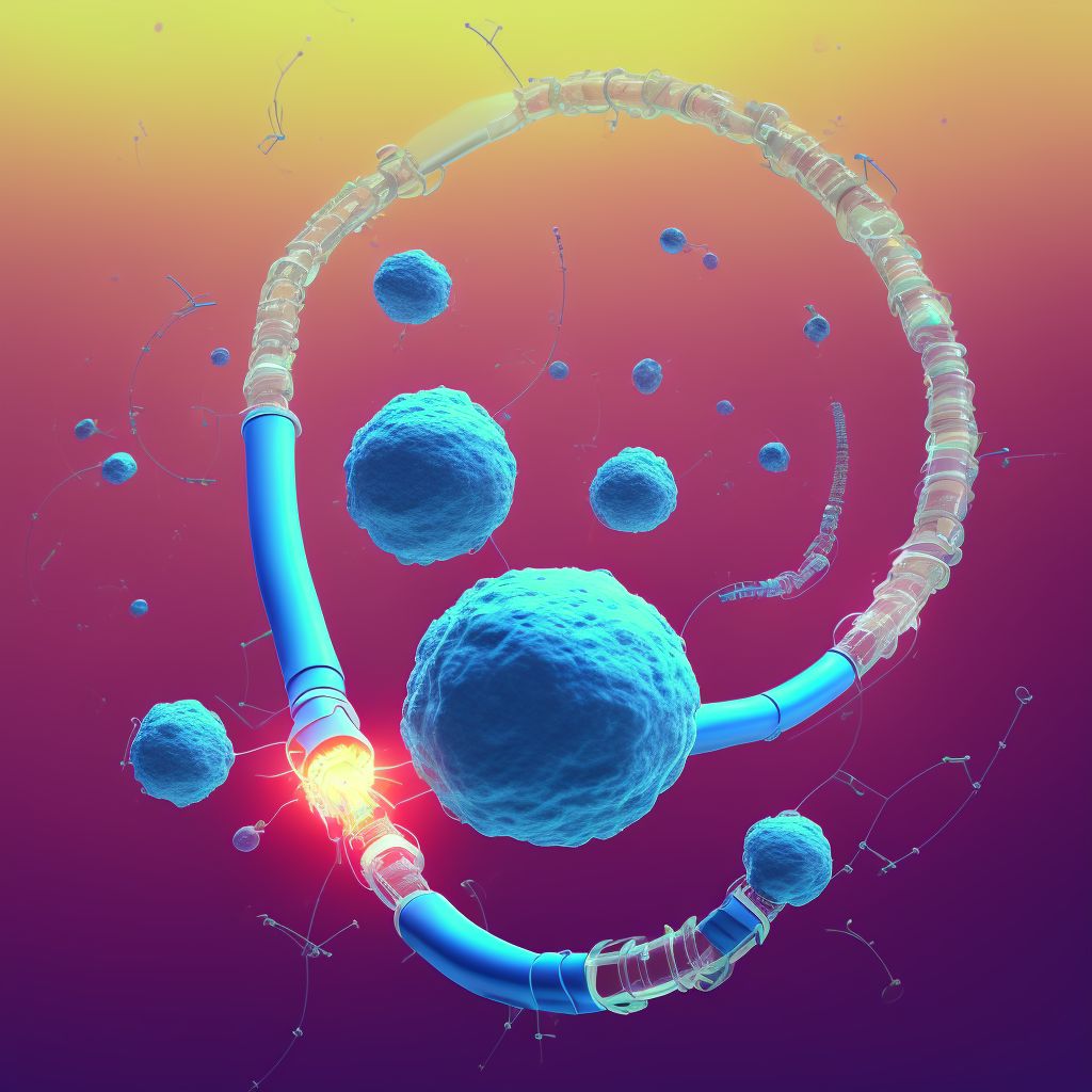 Breakdown (mechanical) of intraperitoneal dialysis catheter, sequela digital illustration