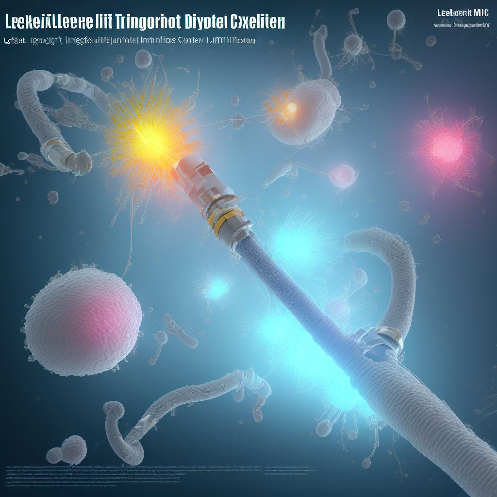 Leakage of intraperitoneal dialysis catheter, subsequent encounter digital illustration