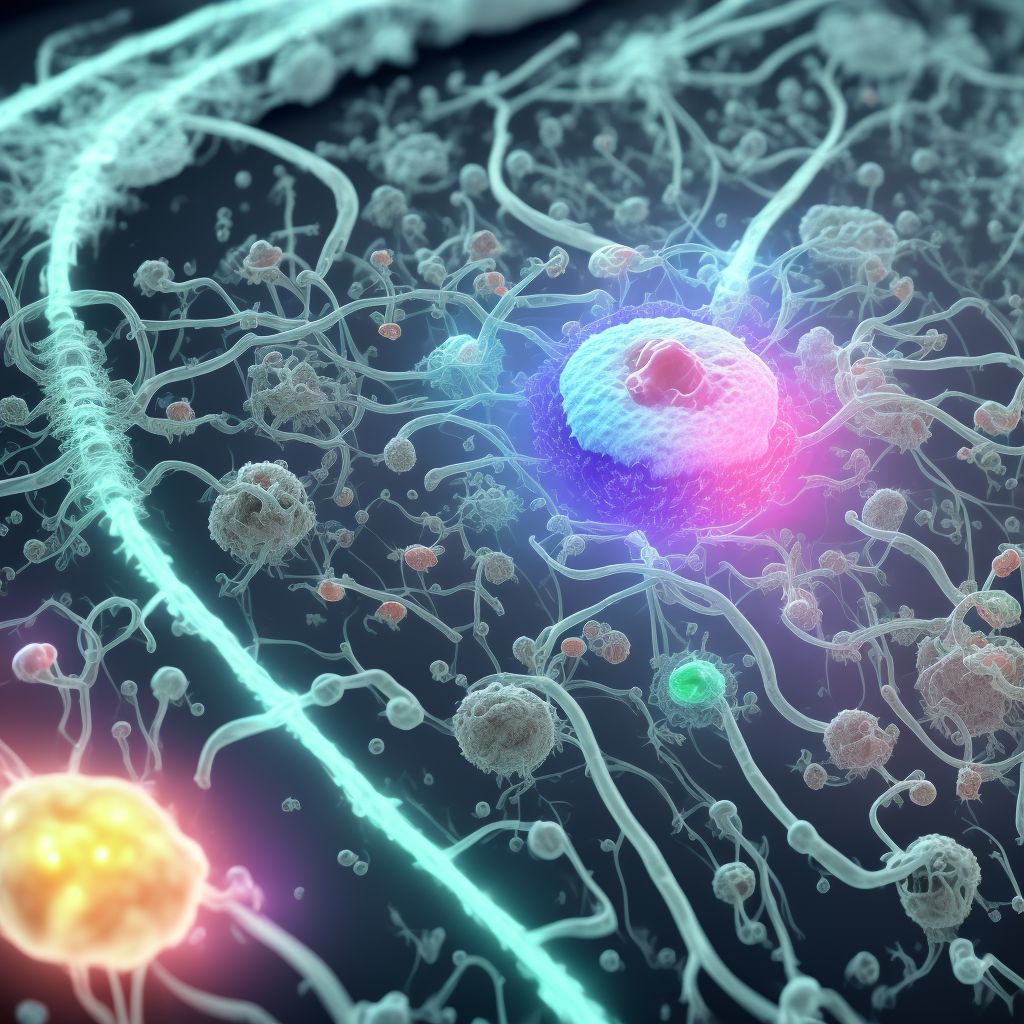 Leakage of other nervous system device, implant or graft, initial encounter digital illustration