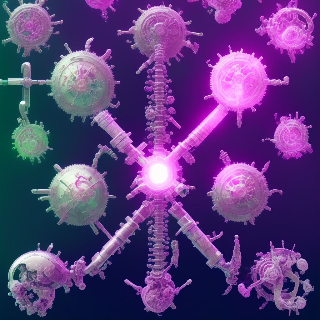 Other mechanical complication of cranial or spinal infusion catheter, sequela digital illustration