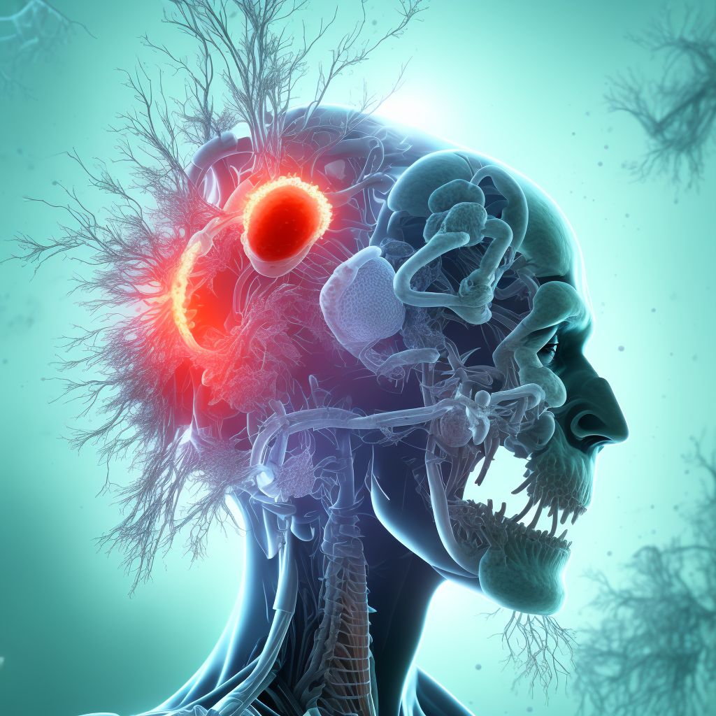 Infection and inflammatory reaction due to ventricular intracranial (communicating) shunt, initial encounter digital illustration