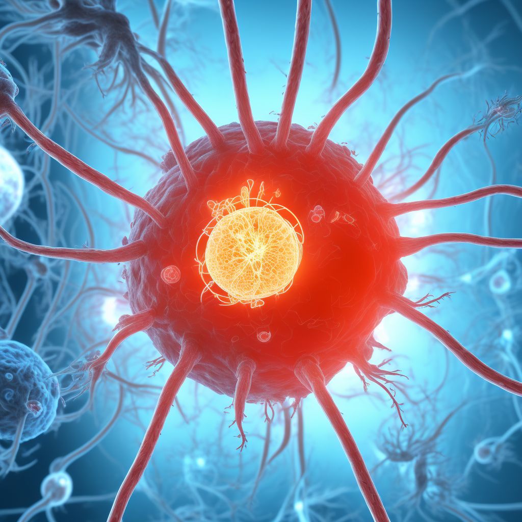 Infection and inflammatory reaction due to implanted electronic neurostimulator of peripheral nerve, electrode (lead), initial encounter digital illustration