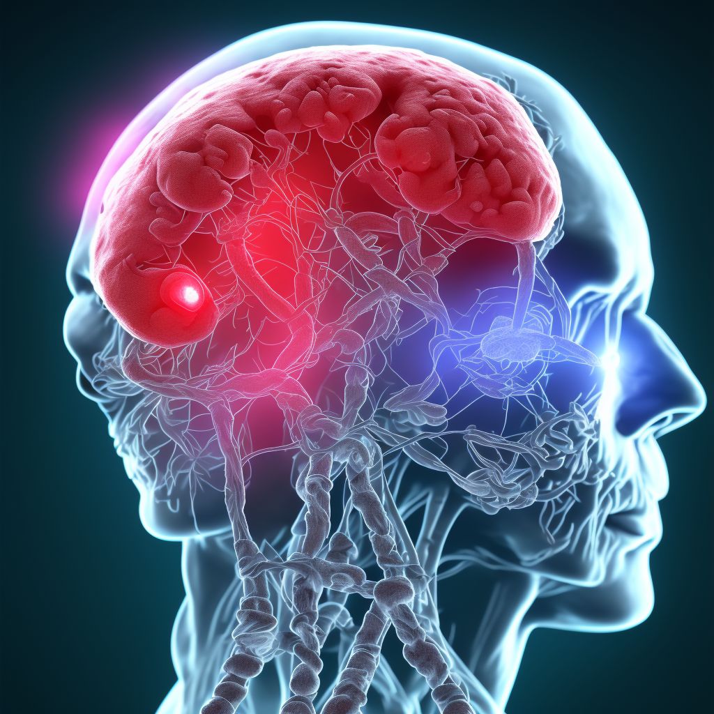 Infection and inflammatory reaction due to implanted electronic neurostimulator, generator, sequela digital illustration