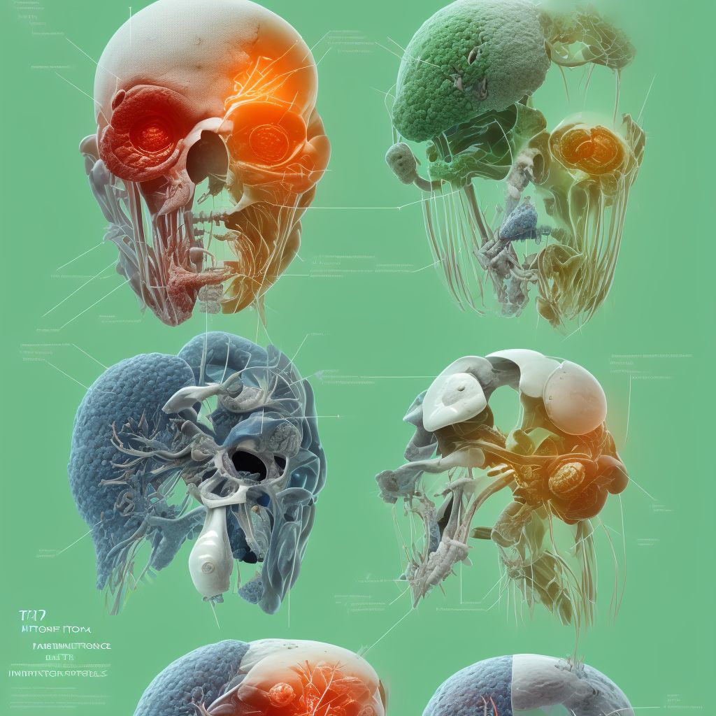 Infection and inflammatory reaction due to other internal prosthetic devices, implants and grafts, sequela digital illustration