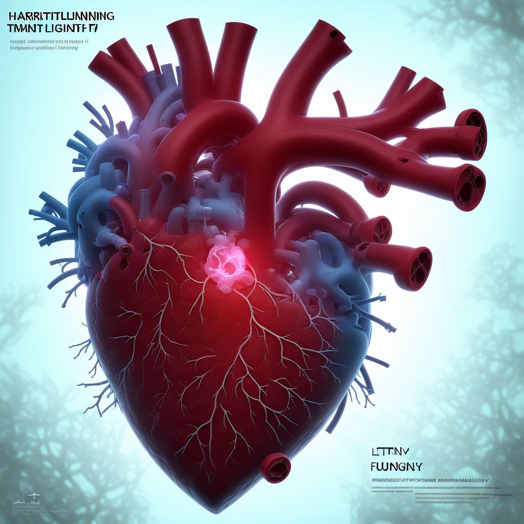 Heart-lung transplant failure digital illustration