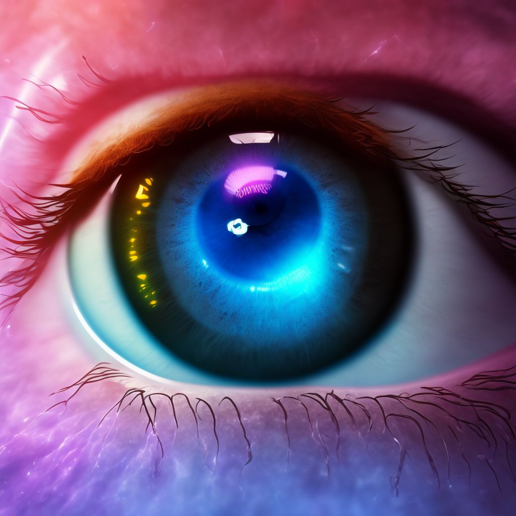 Corneal transplant rejection, unspecified eye digital illustration