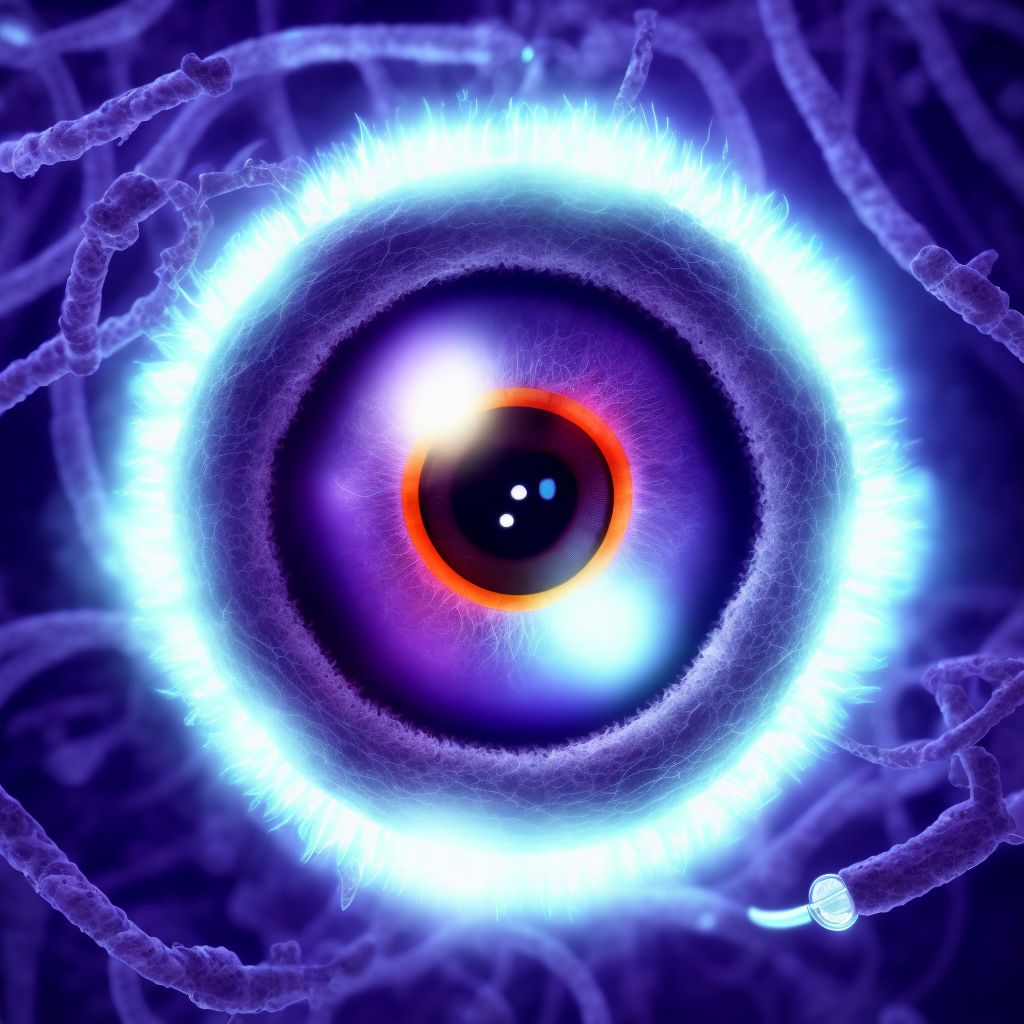 Corneal transplant failure, left eye digital illustration