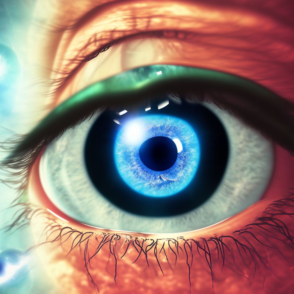 Corneal transplant failure, unspecified eye digital illustration