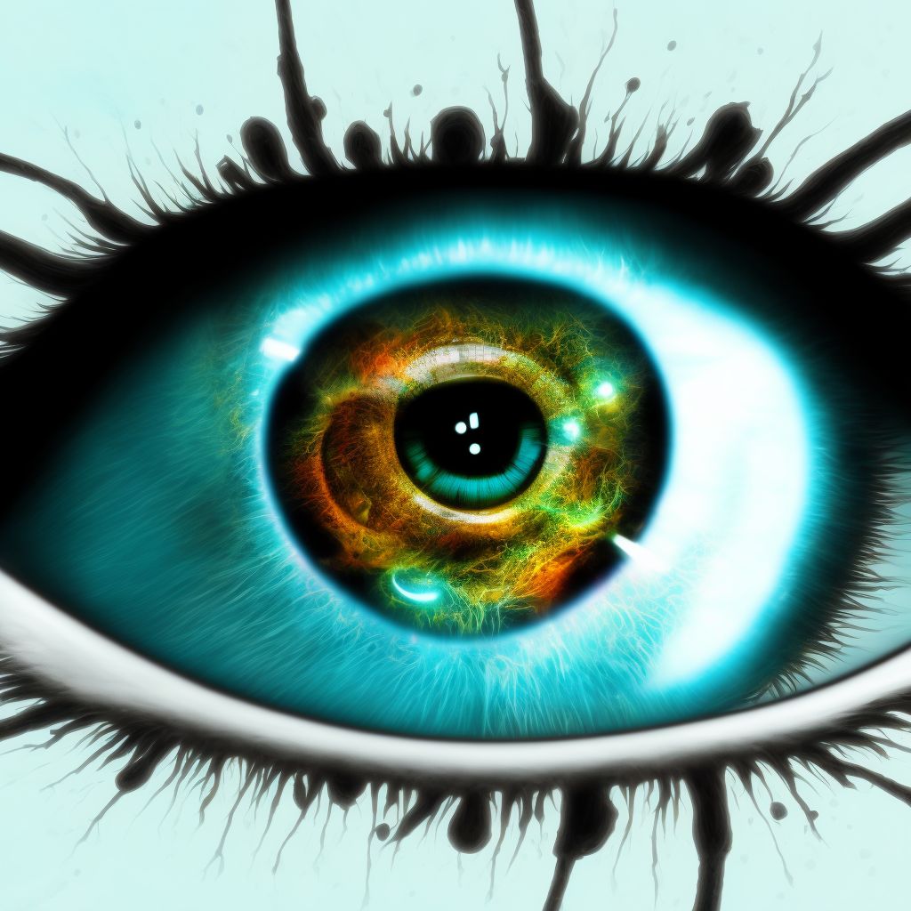 Other complications of corneal transplant, unspecified eye digital illustration