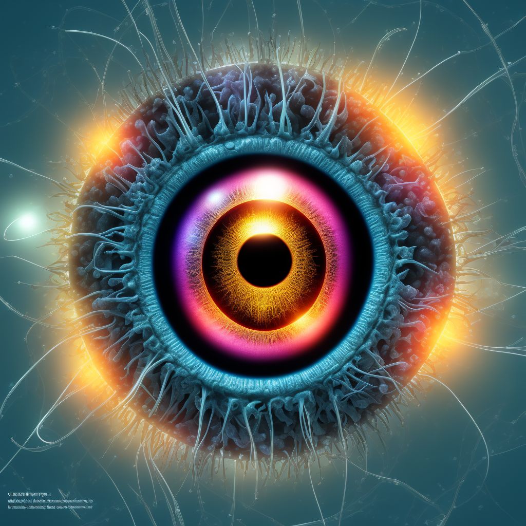 Unspecified complication of corneal transplant, unspecified eye digital illustration