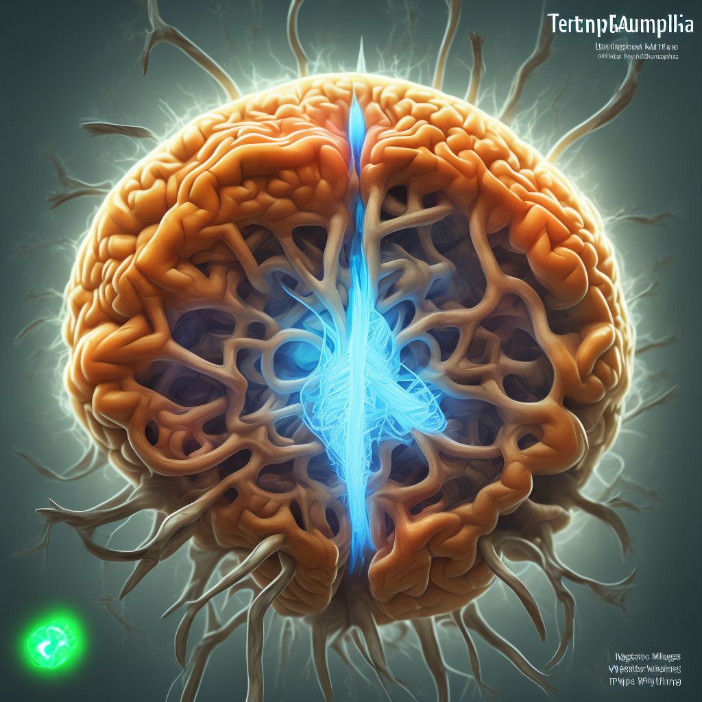 Neuroma of amputation stump, unspecified extremity digital illustration