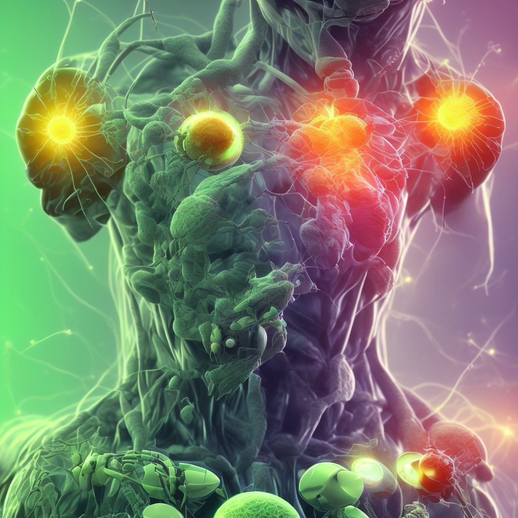 Anaphylactic reaction due to adverse effect of correct drug or medicament properly administered, initial encounter digital illustration