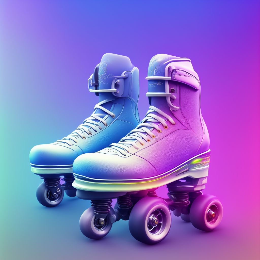 Other in-line roller-skate accident, sequela digital illustration