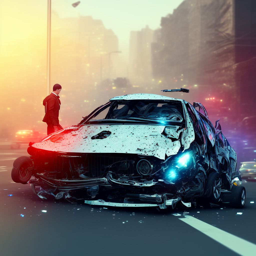 Pedestrian with other conveyance injured in collision with other nonmotor vehicle, unspecified whether traffic or nontraffic accident, initial encounter digital illustration