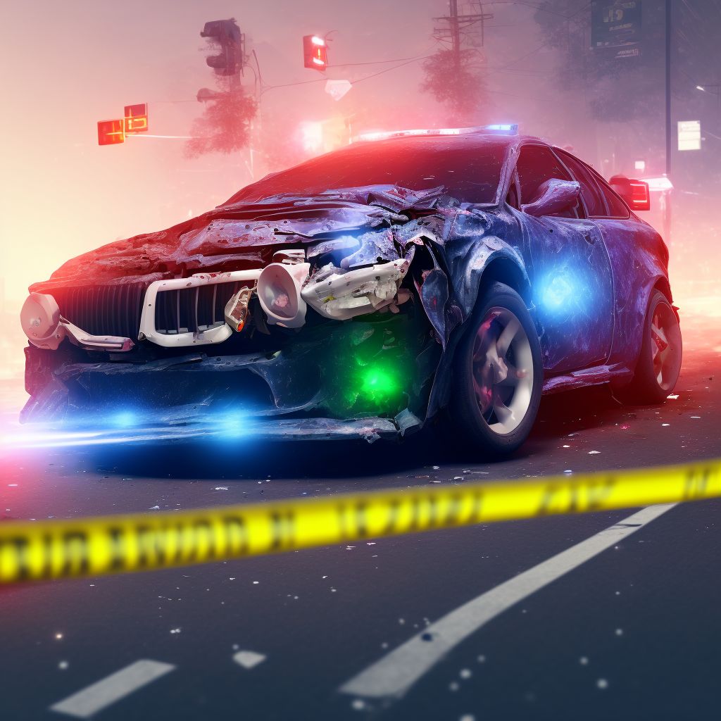 Pedestrian injured in traffic accident involving unspecified motor vehicles, subsequent encounter digital illustration