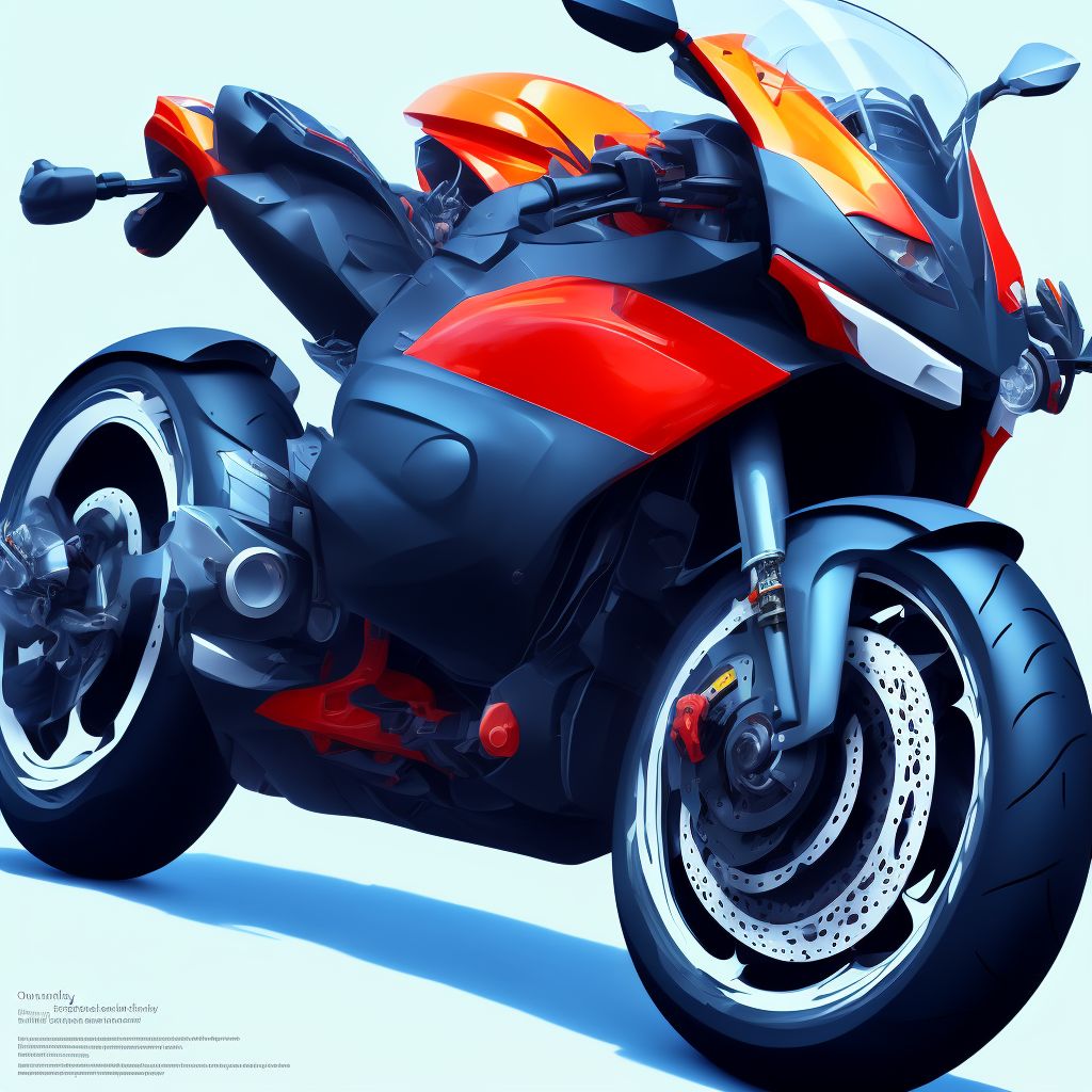 Other motorcycle driver injured in collision with pedal cycle in nontraffic accident, sequela digital illustration