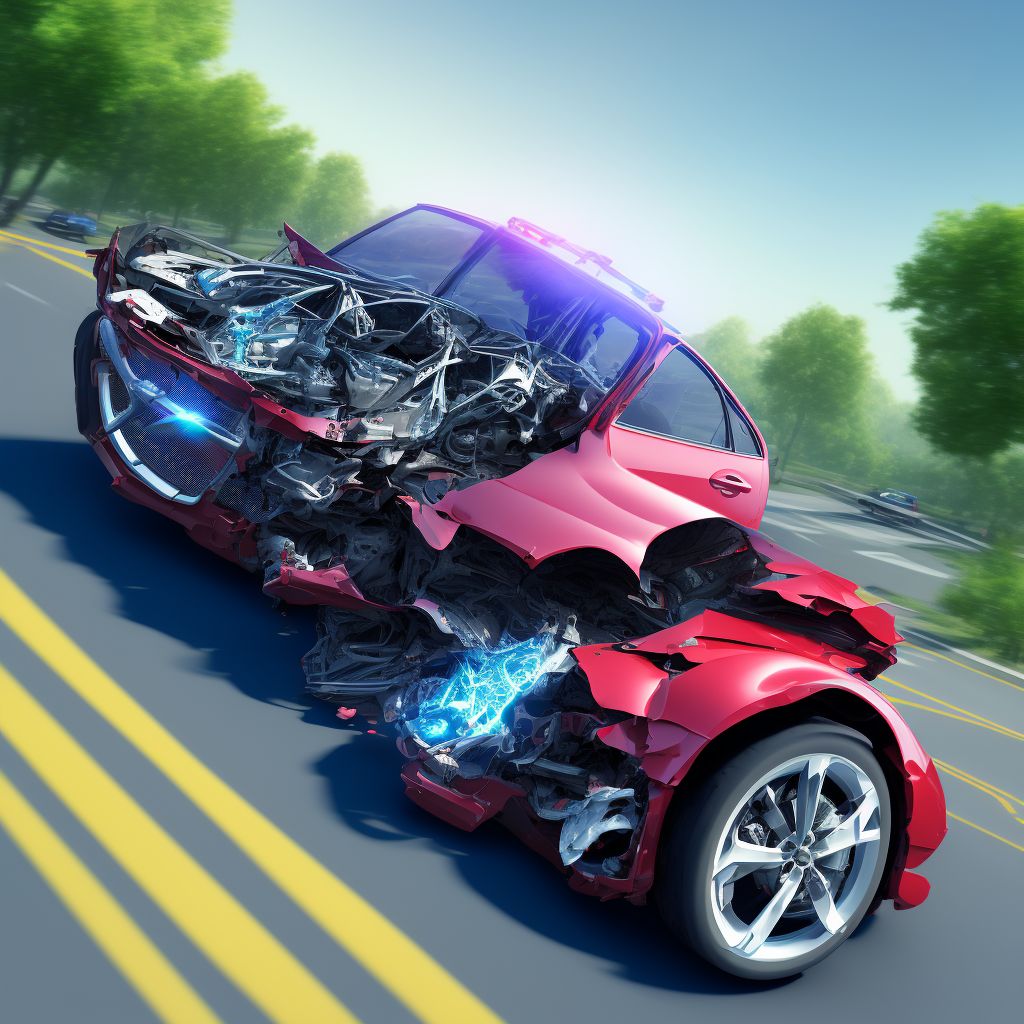 Unspecified occupant of three-wheeled motor vehicle injured in noncollision transport accident in nontraffic accident, sequela digital illustration