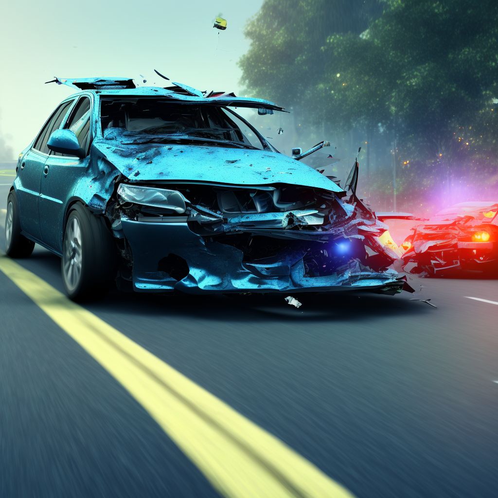 Car driver injured in noncollision transport accident in nontraffic accident, initial encounter digital illustration