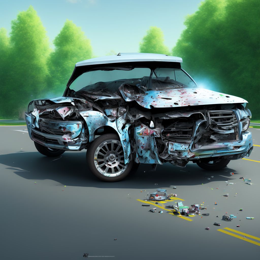 Unspecified occupant of pick-up truck or van injured in collision with pedal cycle in nontraffic accident, initial encounter digital illustration