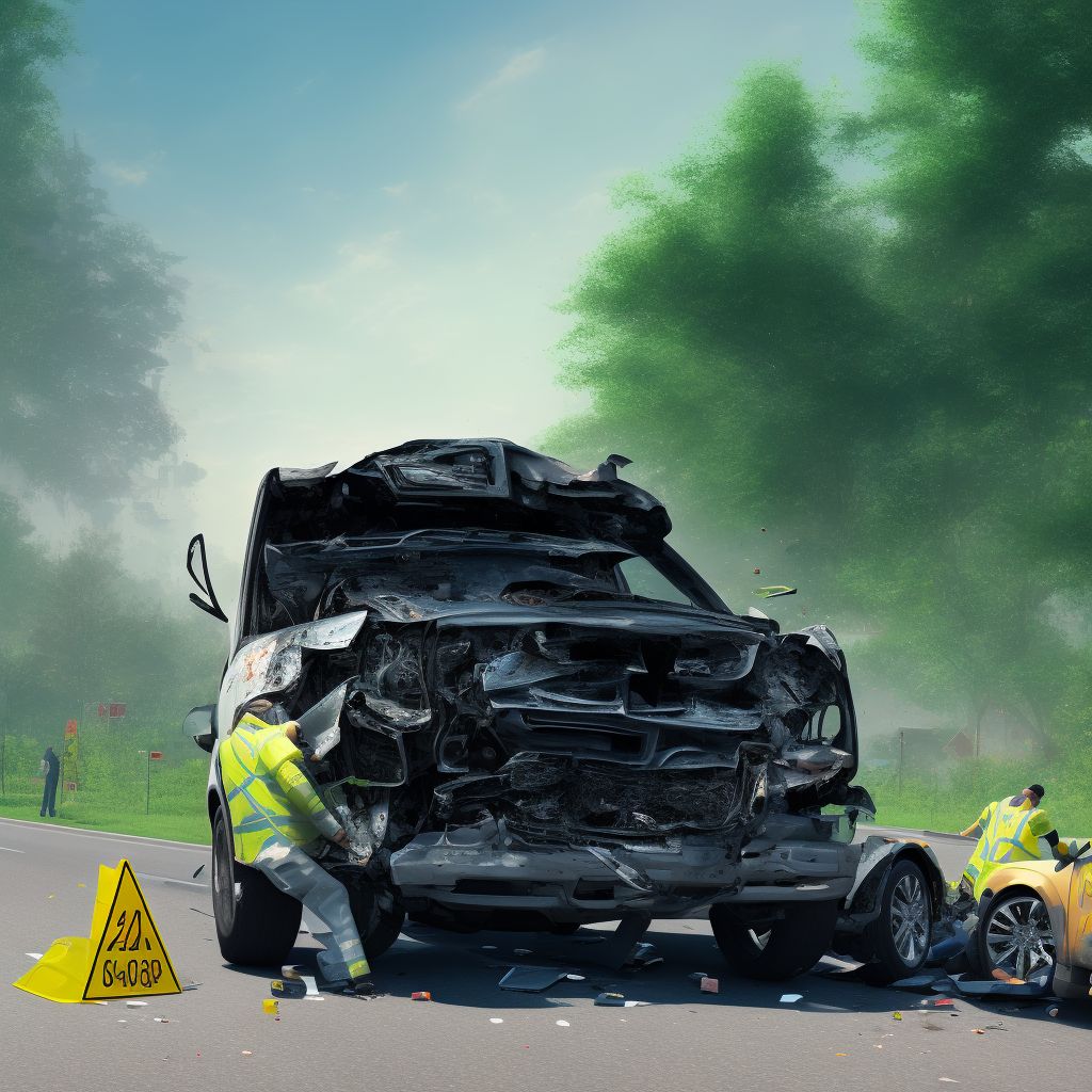 Unspecified occupant of pick-up truck or van injured in noncollision transport accident in nontraffic accident, sequela digital illustration