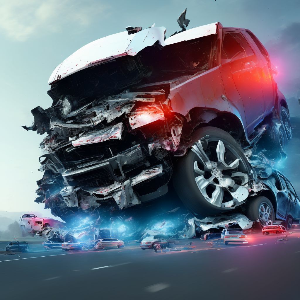 Unspecified occupant of heavy transport vehicle injured in collision with other nonmotor vehicle in traffic accident, subsequent encounter digital illustration