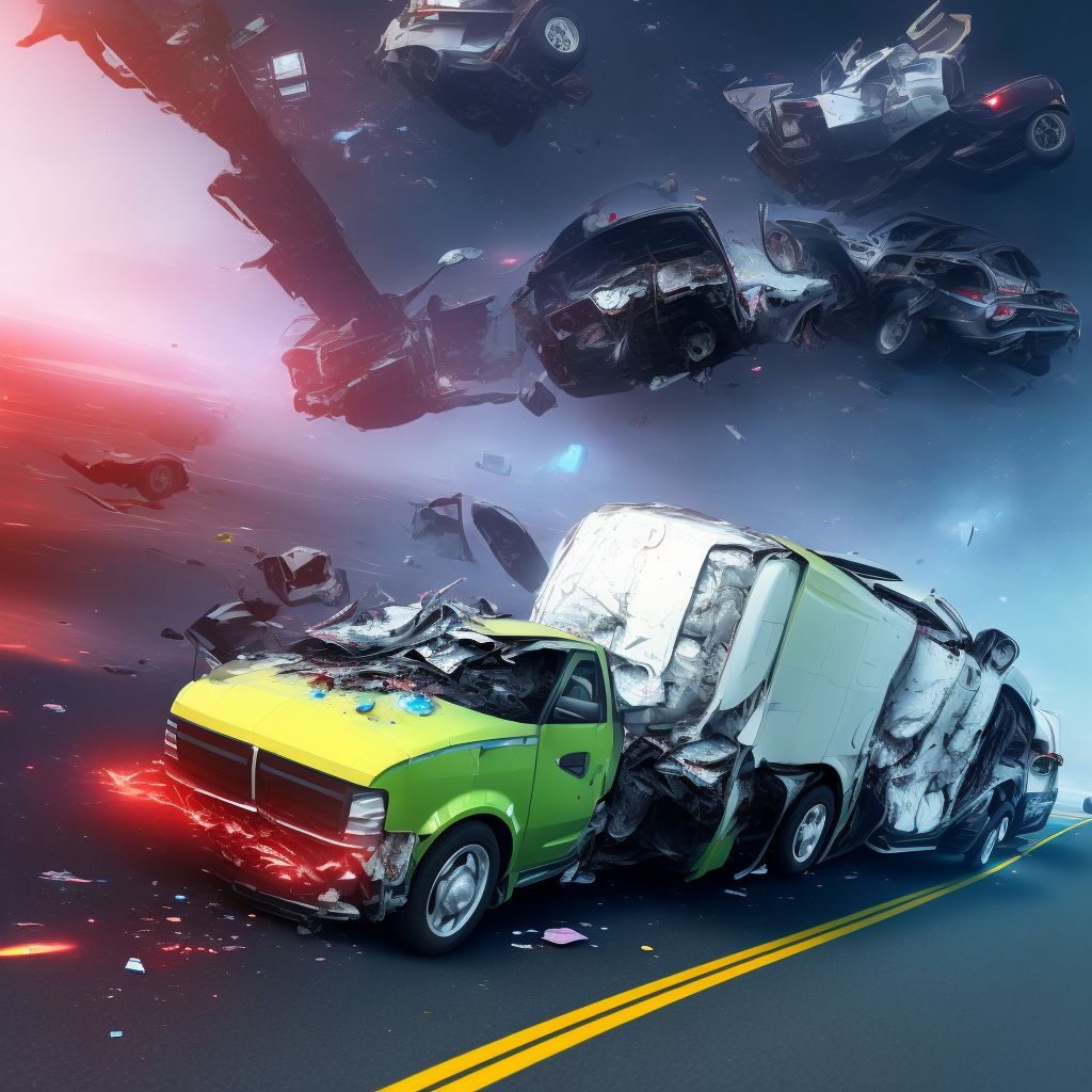 Unspecified occupant of heavy transport vehicle injured in noncollision transport accident in traffic accident, subsequent encounter digital illustration