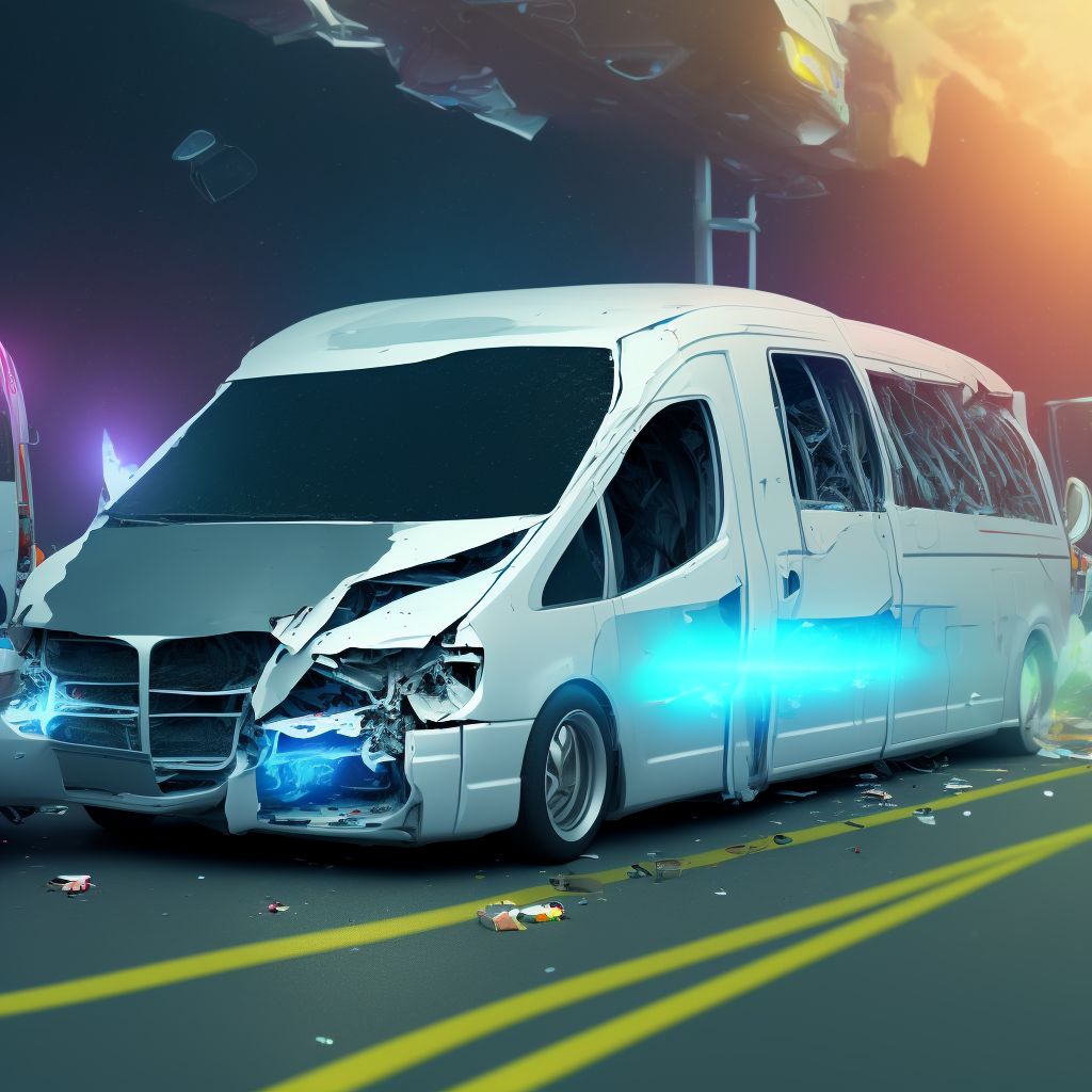 Unspecified occupant of bus injured in noncollision transport accident in traffic accident, initial encounter digital illustration