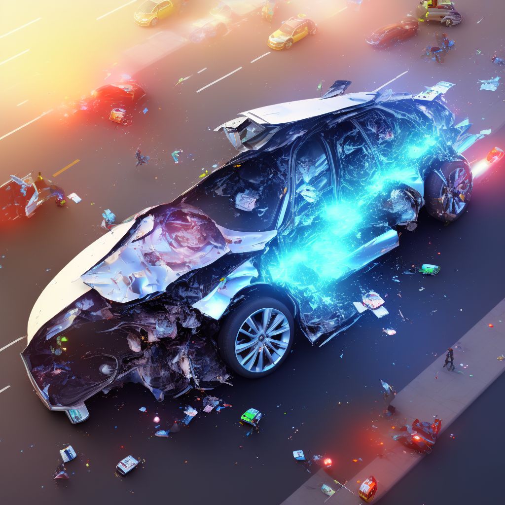 Person injured in other specified (collision)(noncollision) transport accidents involving nonmotor vehicle (traffic), initial encounter digital illustration