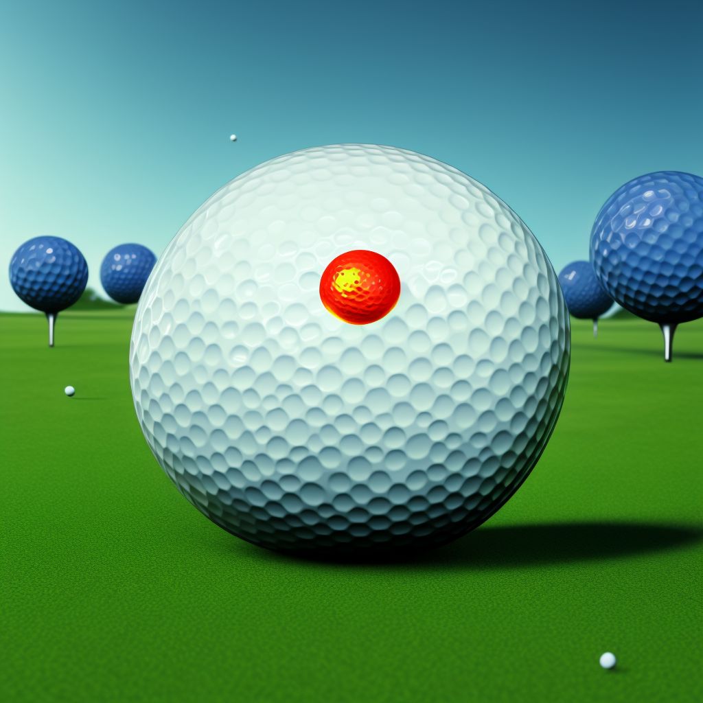 Struck by golf ball, subsequent encounter digital illustration