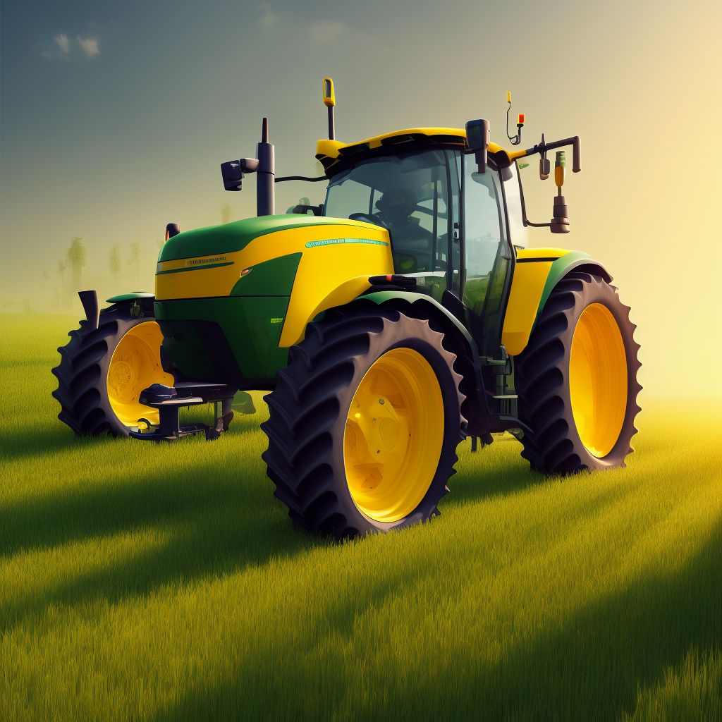 Contact with unspecified agricultural machinery, sequela digital illustration