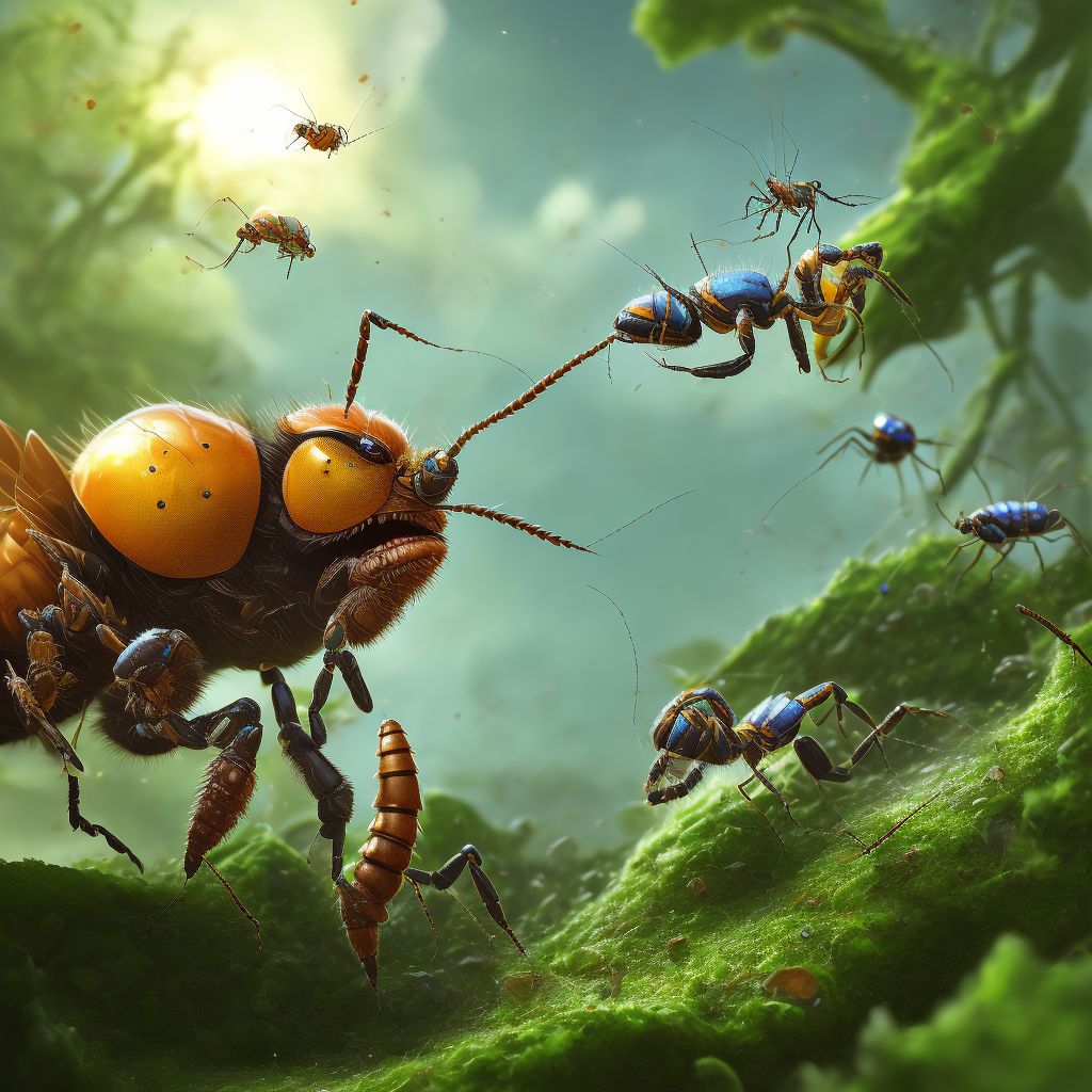 Bitten or stung by nonvenomous insect and other nonvenomous arthropods, subsequent encounter digital illustration