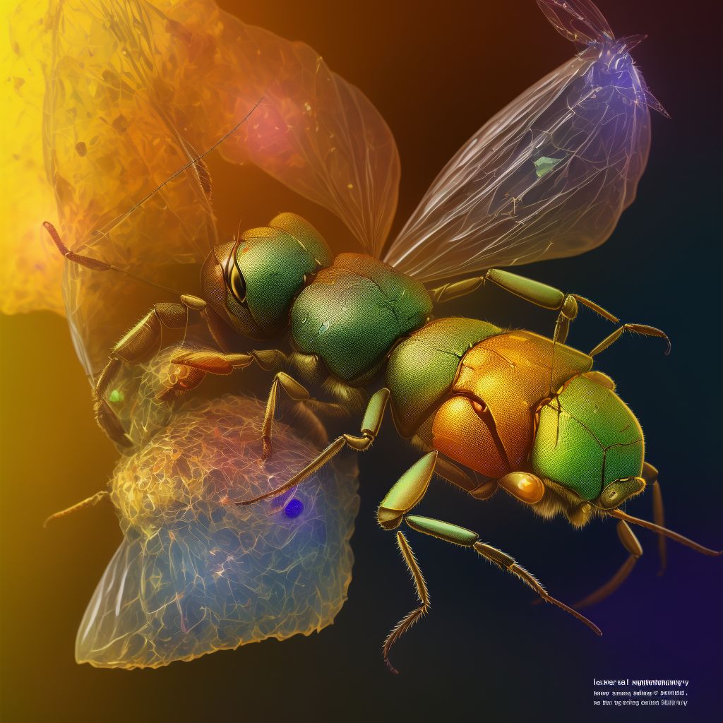 Bitten or stung by nonvenomous insect and other nonvenomous arthropods, sequela digital illustration