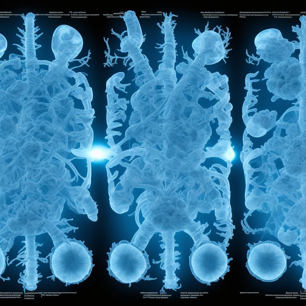 Exposure to X-rays, subsequent encounter digital illustration