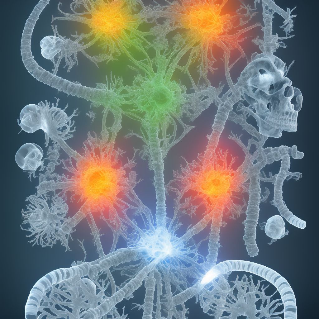 Exposure to X-rays, sequela digital illustration