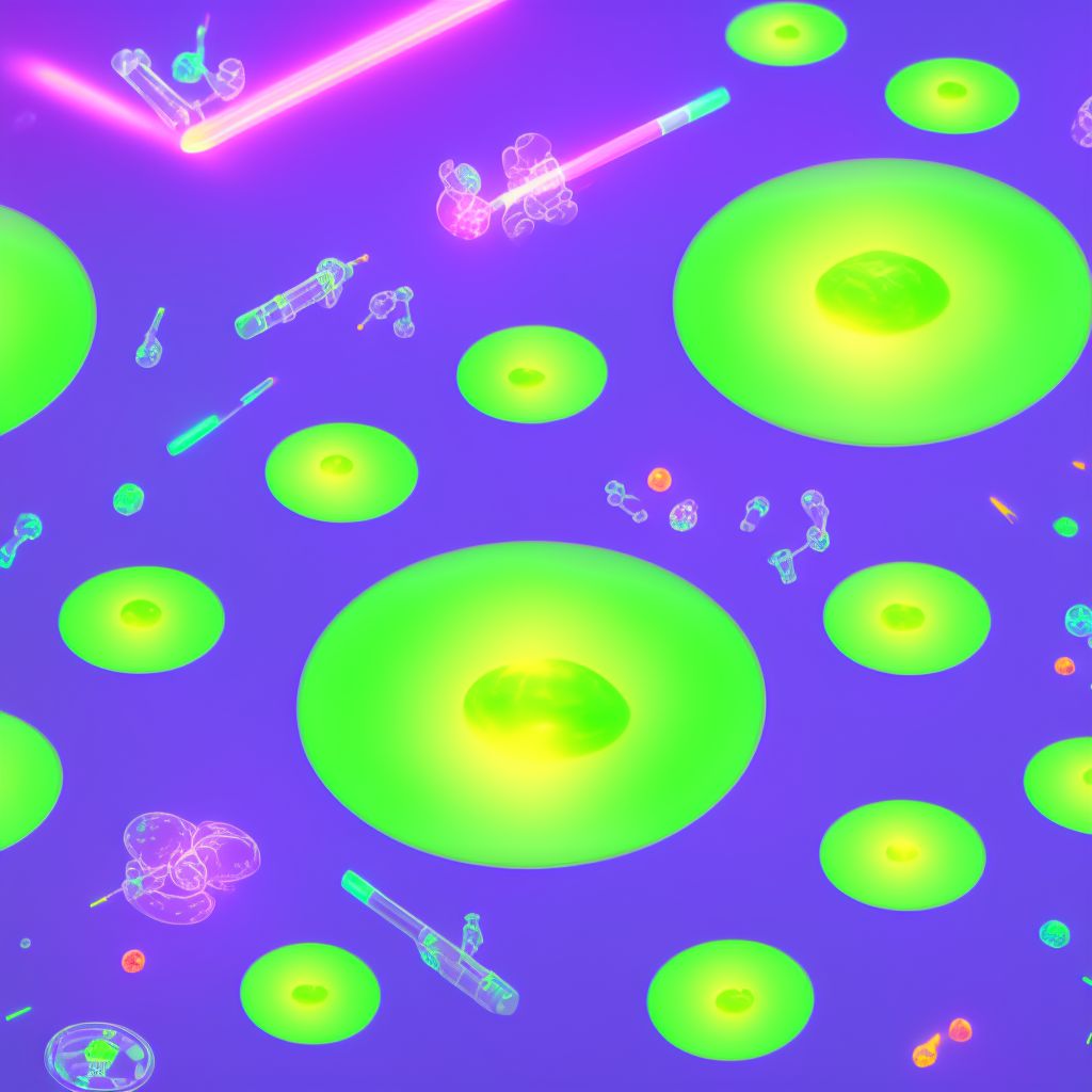 Exposure to unspecified man-made visible and ultraviolet light, sequela digital illustration