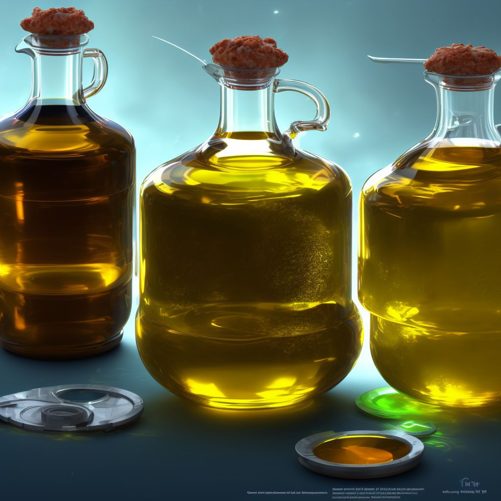 Contact with fats and cooking oils, subsequent encounter digital illustration