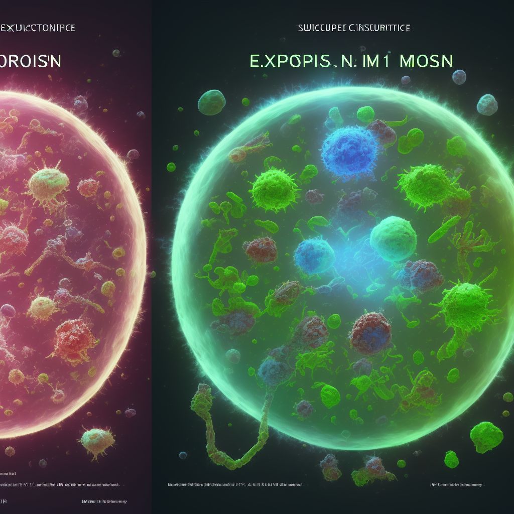 Exposure to radon, initial encounter digital illustration