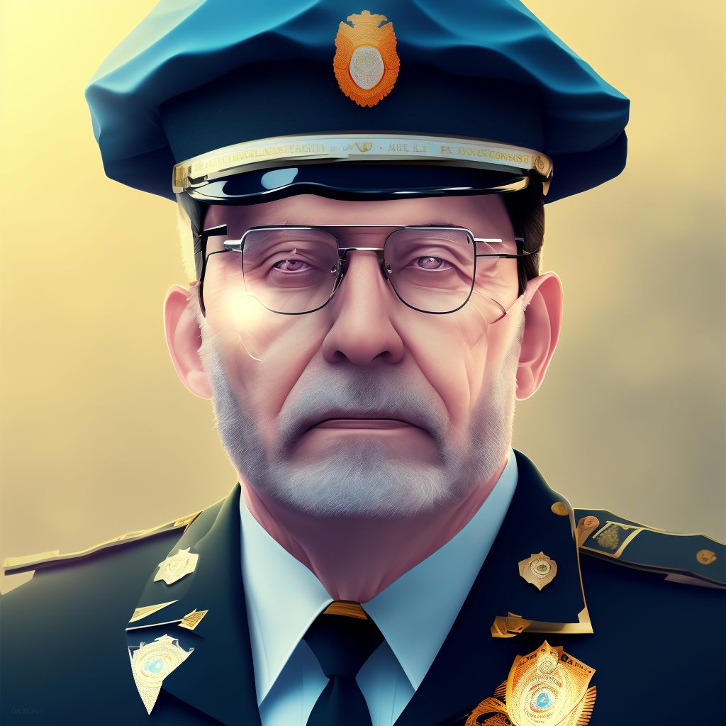 Legal intervention, means unspecified, law enforcement official injured, sequela digital illustration