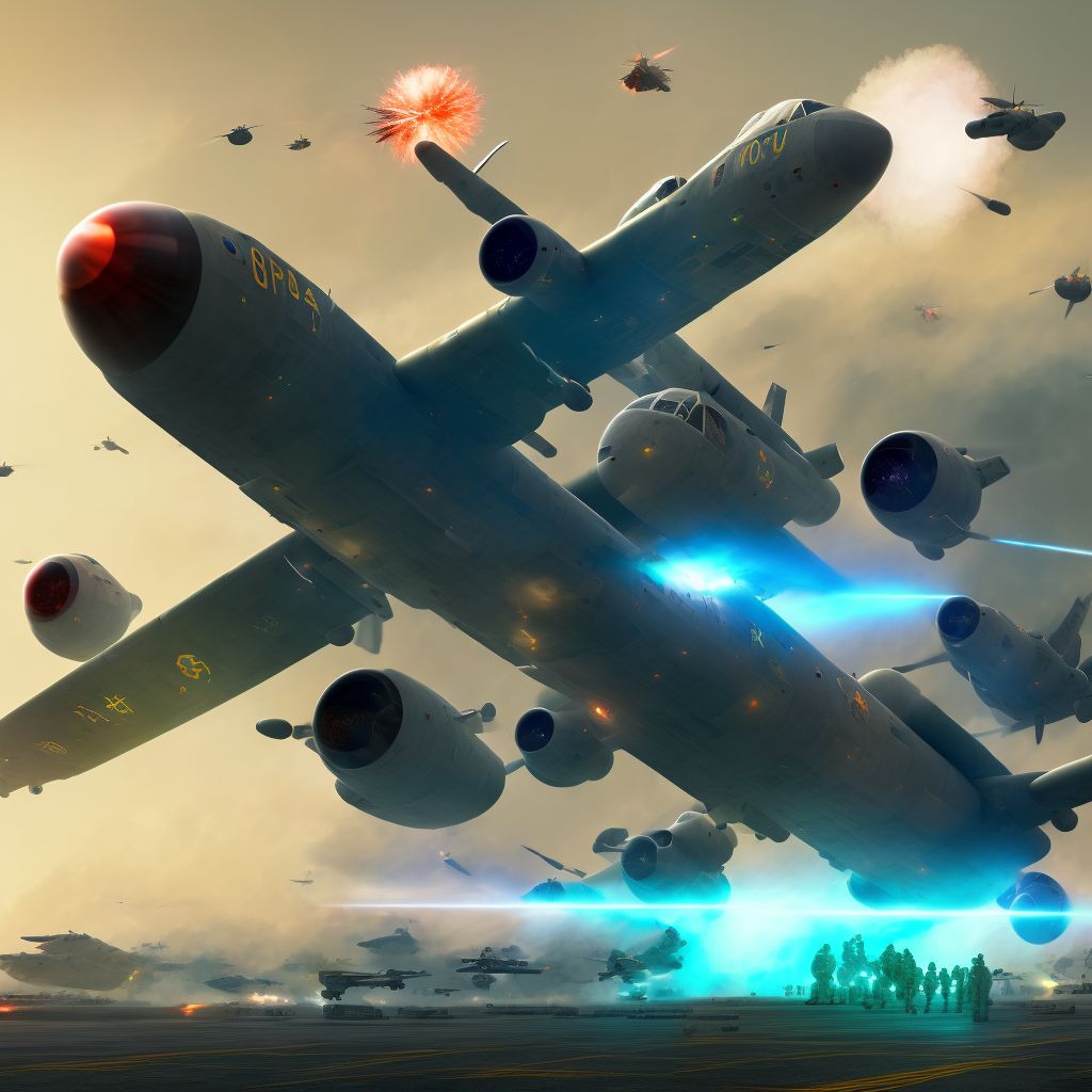 Military operation involving other effects of nuclear weapons, military personnel, sequela digital illustration