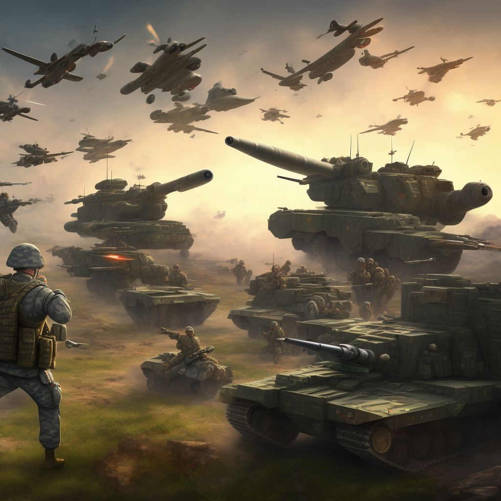 Military operations, unspecified, sequela digital illustration