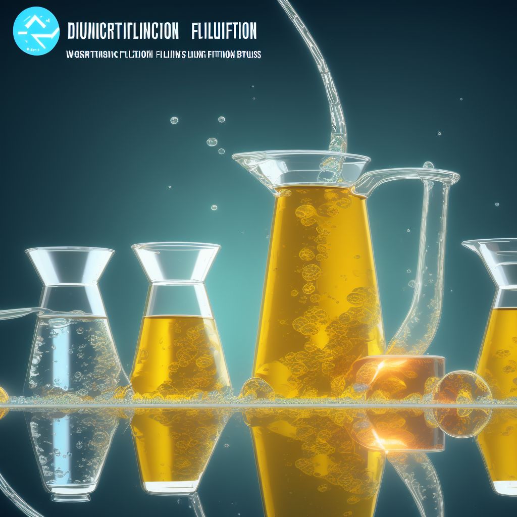 Incorrect dilution of fluid used during infusion digital illustration